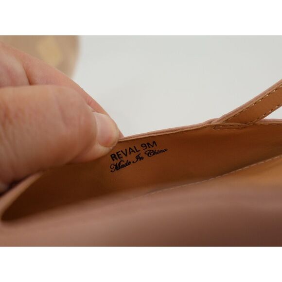 Donald Pliner Reval Pump Womens Size 9M Pink blush Leather Slingback Block Heel - Picture 7 of 10